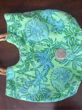 Lilly Pulitzer bamboo mini tote like new!! 🌴